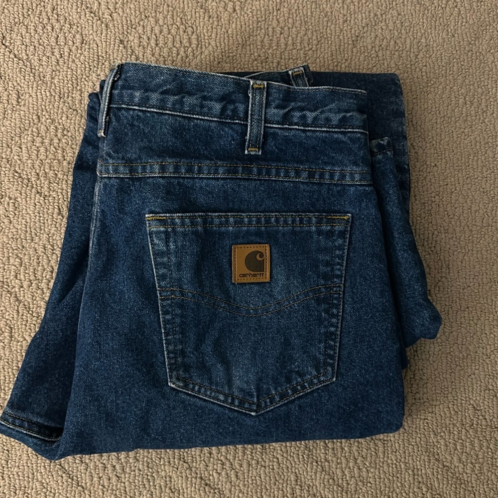 Carhartt Mens Relaxed Fit Flannel Lined Jeans 34x34
